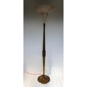 Art Nouveau Floor Lamp Signed Maurice Dufrene