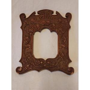 Frame In Carved Cherry Wood "1917 Captivity"
