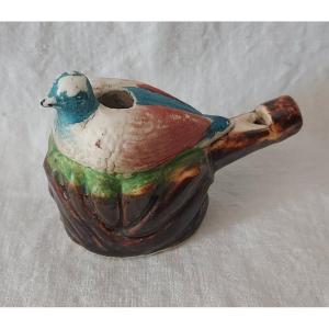 Whistle Bait With Double Sound Effect In Glazed Earthenware And Biscuit 