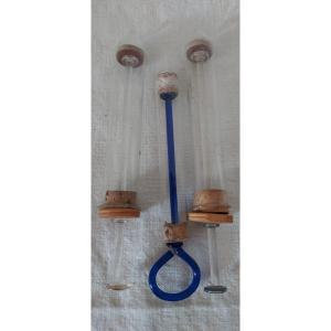 Three Glass Veterinarian Syringes For Insemination 