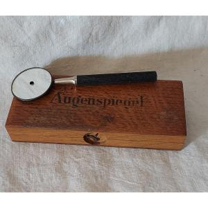 An Eye Mirror, Optical Instrument In Its Oak Wood Case 