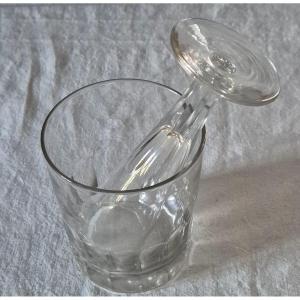 Individual Glass Cooler In Clear Glass Ribbed Tumbler Shape