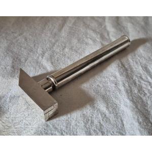 Silver Metal Corkscrew And Wax Hammer Combined In One From The 1980s  