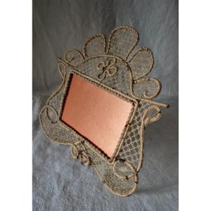 Atypical And Unusual Folk Art Photo Frame From The Beginning Of The Last Century 
