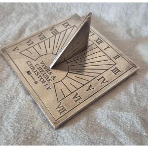 Christofle Sundial, Late 20th Century, On The Theme "living In Christofle Time"