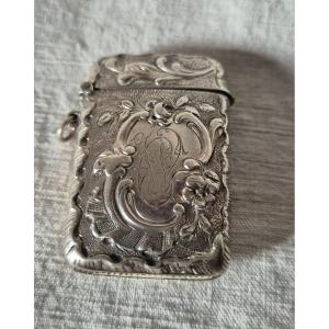 Pyrogène Personalized Louis XV Style Silver Pocket Matchbox
