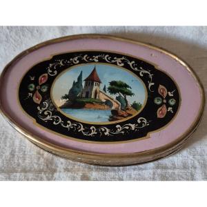 Candy Box Fixed Under Glass, Cardboard And Brass Strapping 