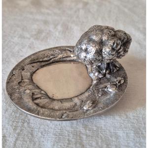 Allegorical Empty Pocket By Jacques Sitoleux For Christofle In Silver Metal 1981