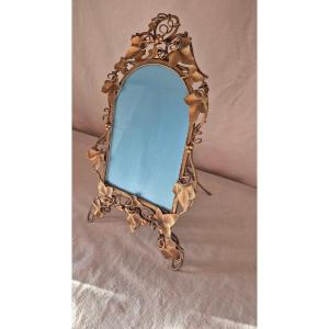 Naturalist Frame In Gilded Bronze Pomponne With Ivy Foliage