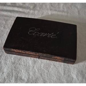Charles X Walnut Burl And Steel Pointed Box
