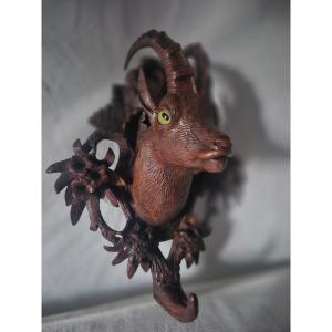 Black Forest Chamois Coat Rack, Switzerland, 19th Century 