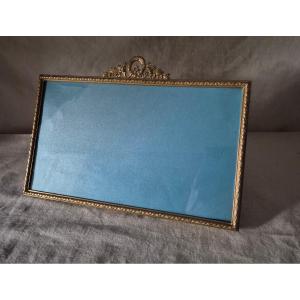 Large Horizontal Photo Frame In Gilt Bronze From The 19th Century