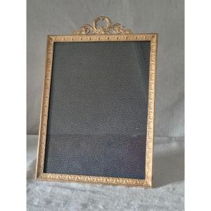 Large Photo Frame In Gilded Bronze, 28.5 X 19.5 Cm