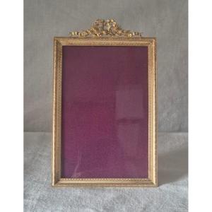 19th Century Gilt Bronze Photo Frame
