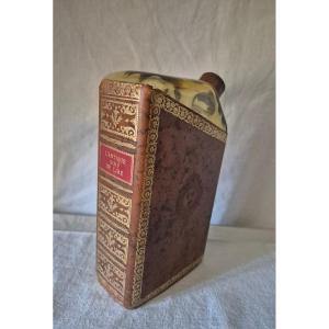 Trompe-l'œil Whiskey Flask, Circa 1950, Glass And Leather