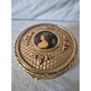 19th Century Gilt Bronze Jewelry Box 