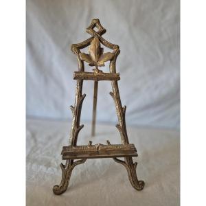 Table Display Easel In Bronze In The Naturalistic Style 1st Half Of The 20th Century