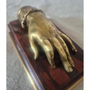 Romantic Paperweight In Bronze And Marble