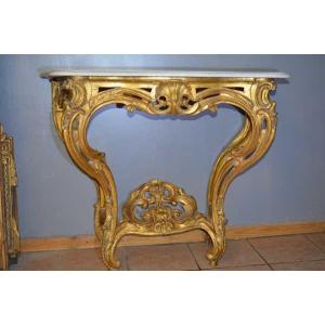 Golden Wood Console
