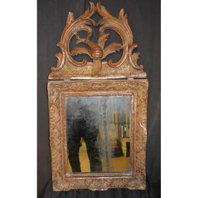 Mirror With Silver Pediment