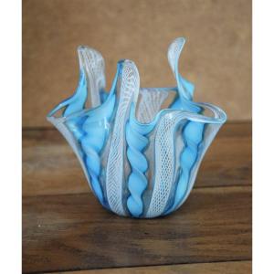 Fazzoletto Zanfirico Vase, Murano Circa 1960