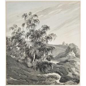 19th Century German School. Pair Of Romantic Landscapes.