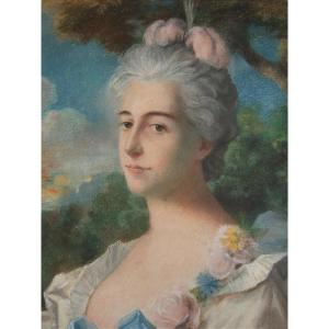 19th Century School. Portrait Of A Lady.