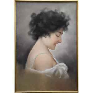 Early 20th Century. Portrait Of A Woman In Profile.