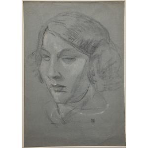 Paul Joostens 1889 - 1960. Portrait Of A Woman.
