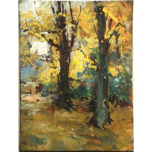 Jules Rotsaert 1910-1968. Undergrowth In Autumn.