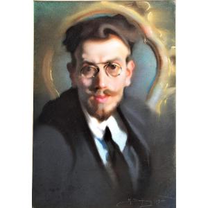 Portrait Of Anton Chekhov, Dated 1915, Large Format.