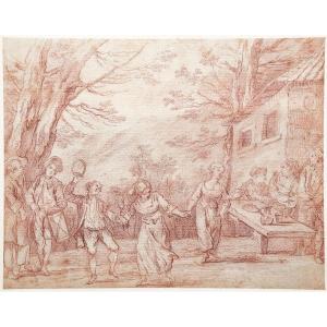 French School Of The 18th Century. Village Festival.