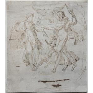 Northern School, 16th Century. Jupiter Offers Juno Io, Transformed Into A Heifer