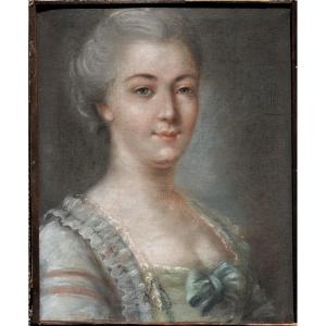 Charles-paul-jérôme Bréa 1740 - 1820. Portrait Of Renée Casselle At The Age Of 23.