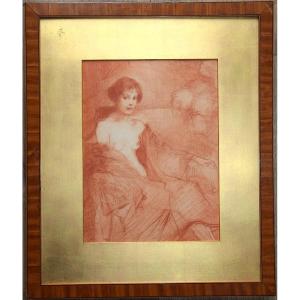 English School, Circa 1920. Portrait Of A Seated Woman.