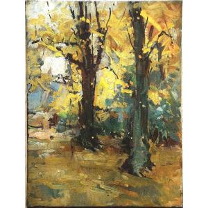 Jules Rotsaert 1910-1968. Undergrowth In Autumn.