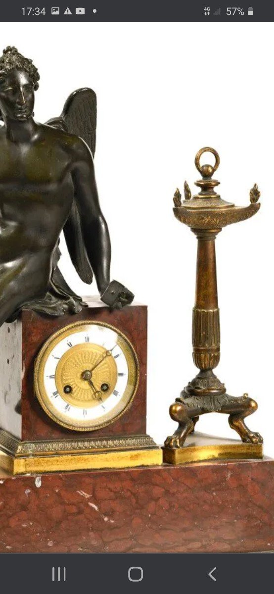 Orologio di bronzo impero -photo-3