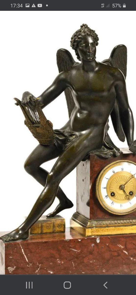 Orologio di bronzo impero -photo-4