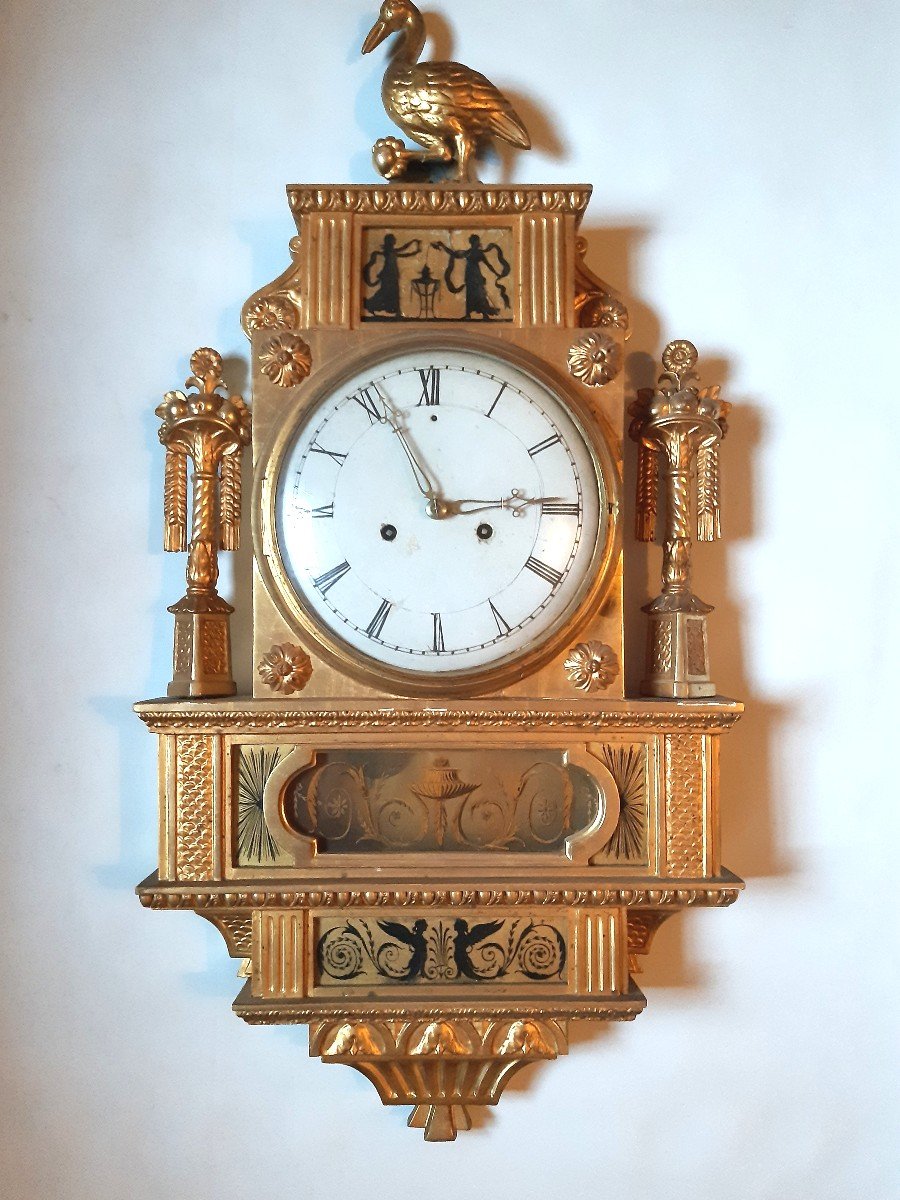 Orologio di legno dorato inizio 800