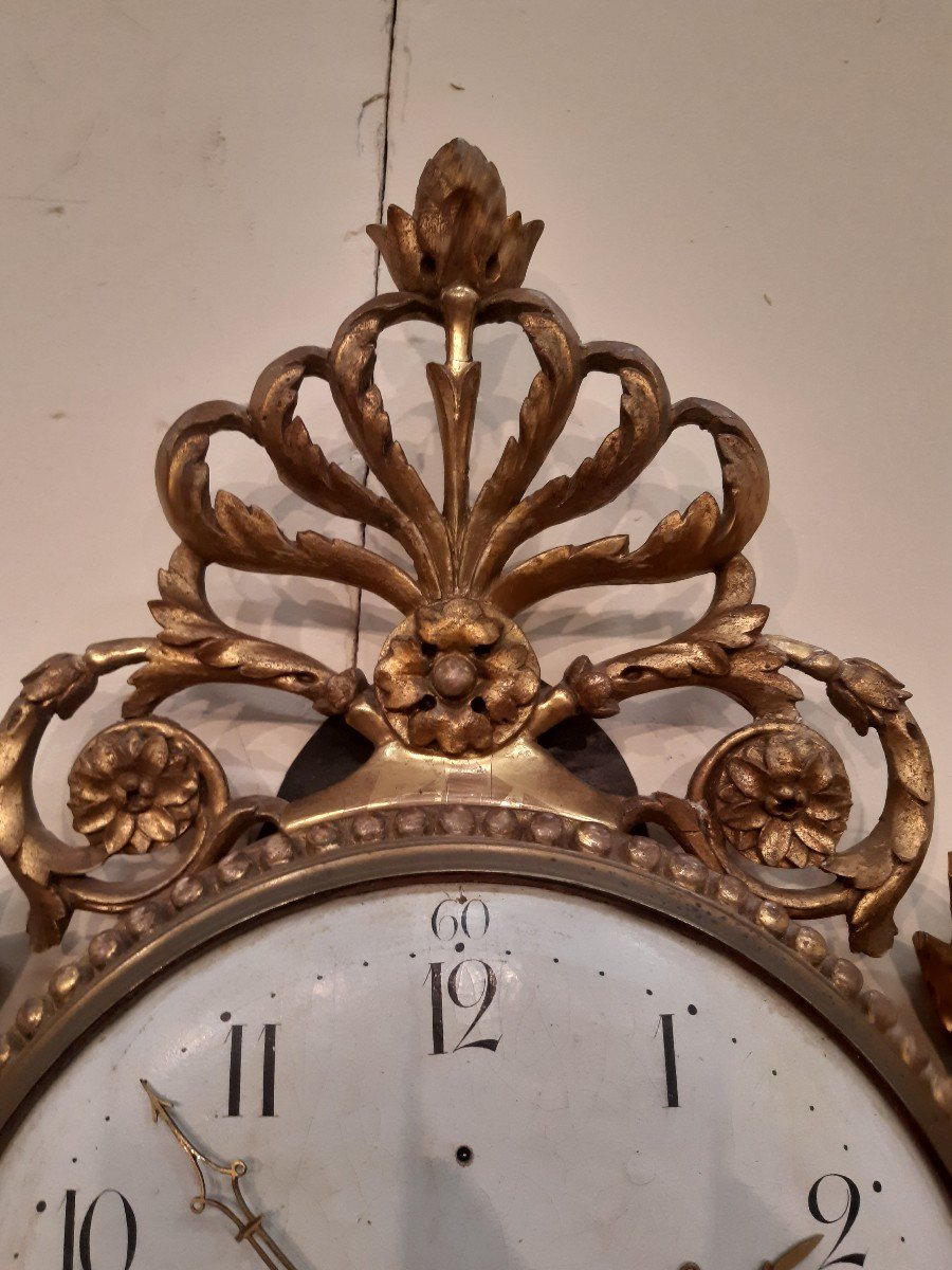 Orologio di legno dorato Svedese -photo-1