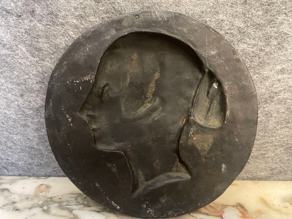 Medaglione in bronzo George Sand-photo-3