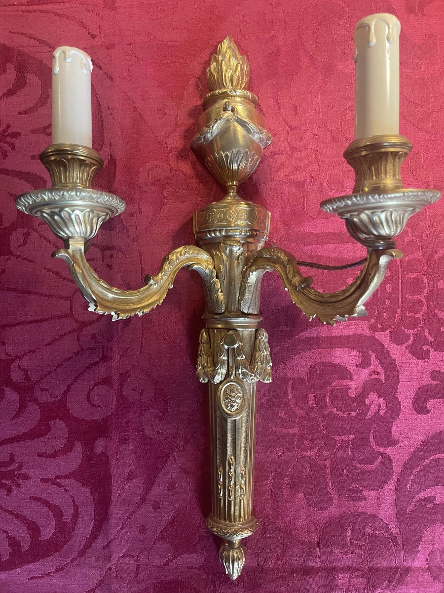 Coppia di applique Louis XVI-photo-2
