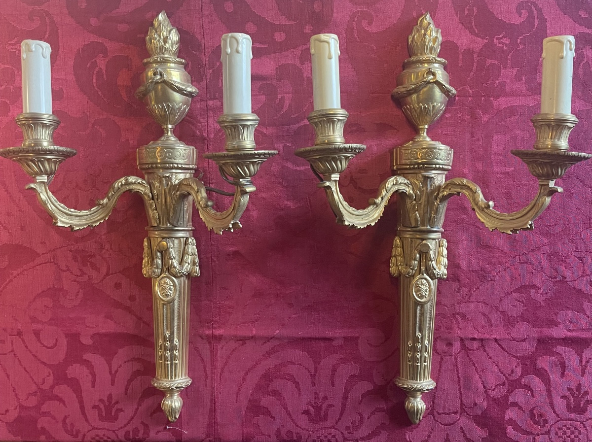 Coppia di applique Louis XVI