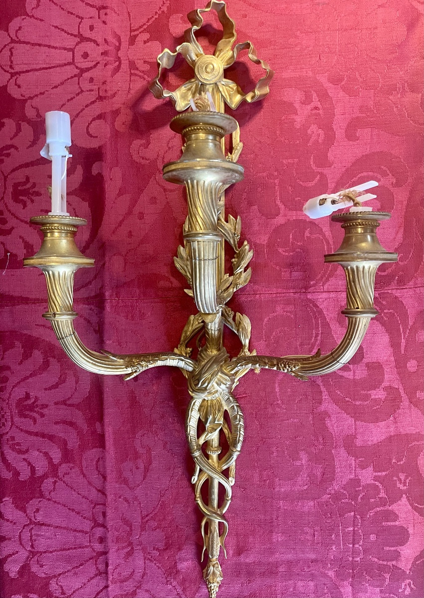 Coppia di applique Luigi XVI