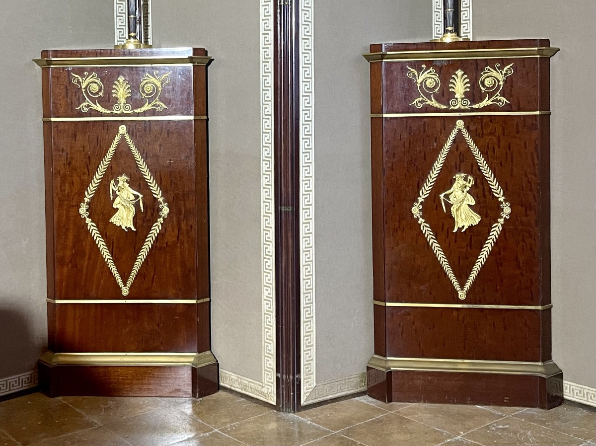 Coppia di colonne impero