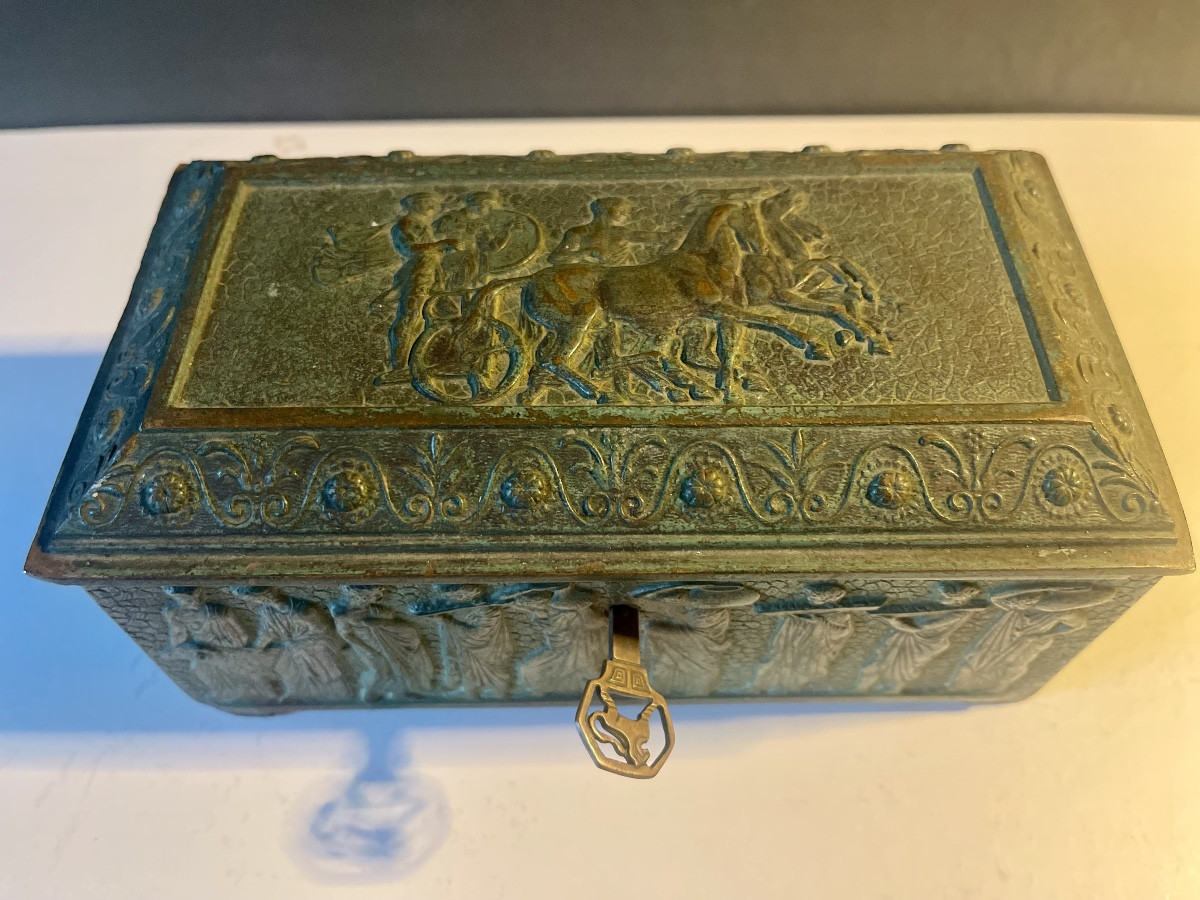 Scatola in bronzo art deco-photo-2