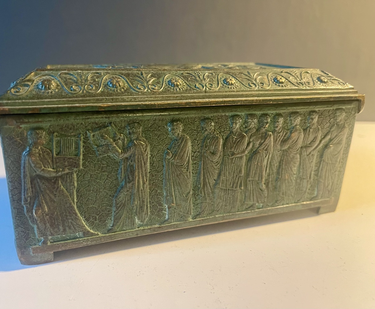 Scatola in bronzo art deco-photo-3