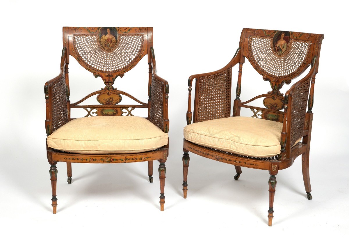 Coppia di poltrone inglese 800'