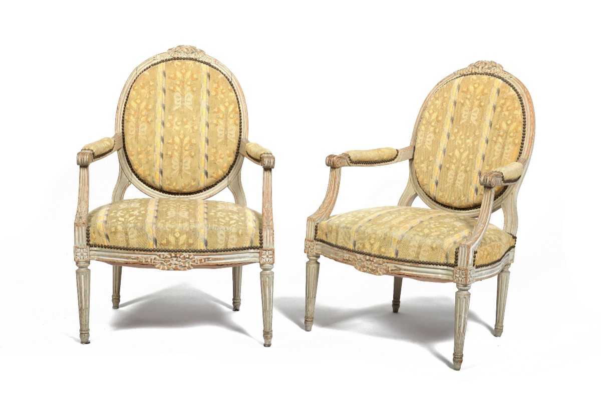Coppia di poltrone luigi 16