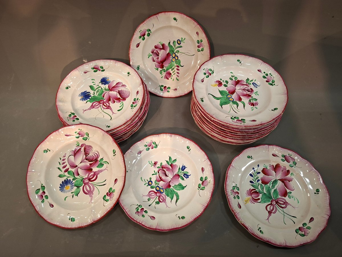23 piatti ceramica Luneville 800